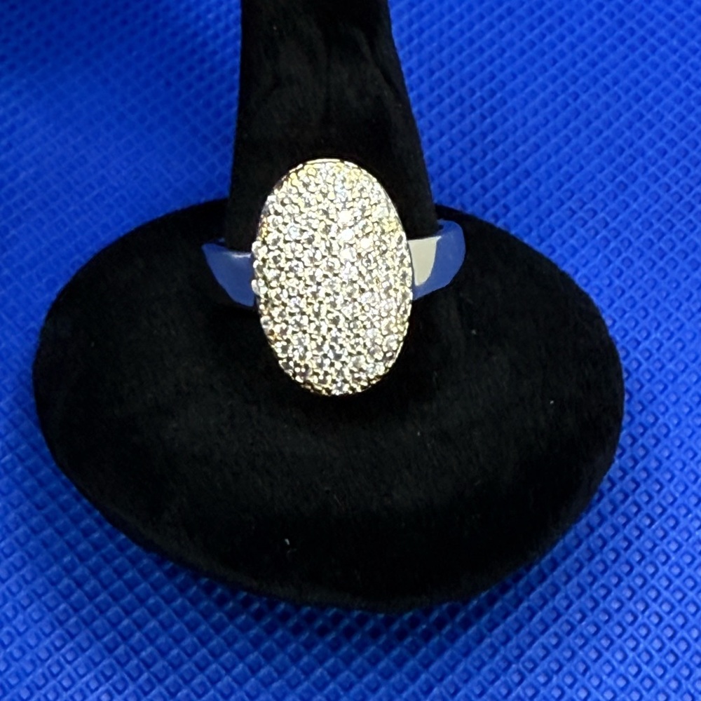 Pretty Bird - Elegant Adjustable 18K Plated Yellow Ring with Crystal Accents